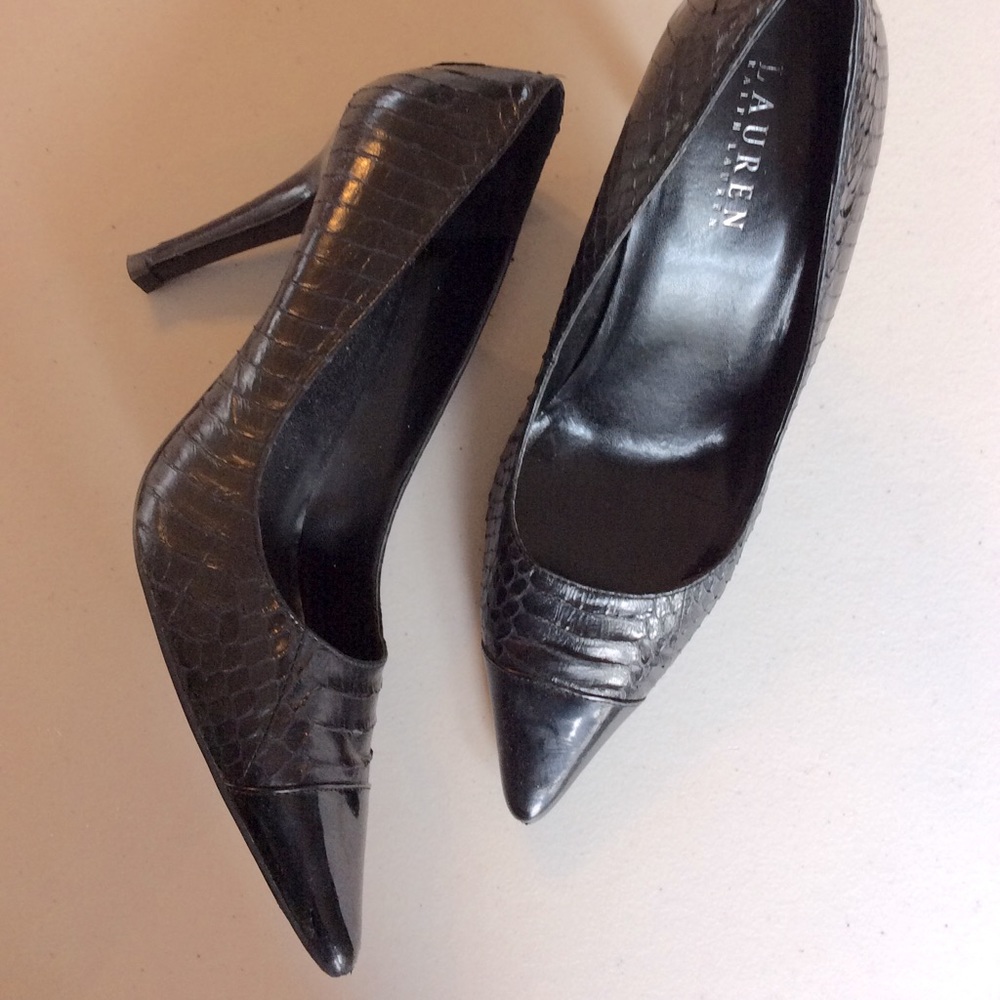 Snakeskin Pumps